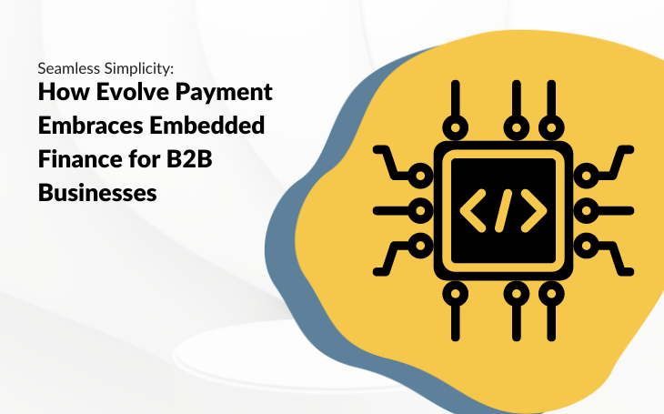 Embedded finance chip for B2B graphic by Evolve Payment